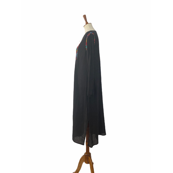 NEW Carolina K Womens Roman Tunic Bohemian Embroidered Dress Black S Small - Picture 6 of 11